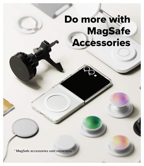 Ringke Fusion Magnetic Samsung Galaxy Z Flip 7 Hoesje MagSafe Transparant afbeelding 6