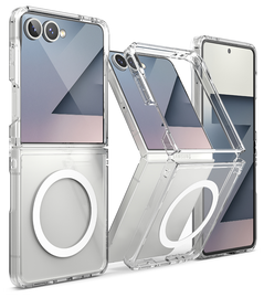 Ringke Fusion Magnetic Samsung Galaxy Z Flip 7 Hoesje MagSafe Transparant afbeelding