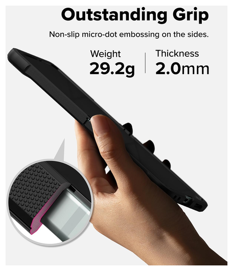 Ringke Onyx Samsung Galaxy Z Flip 7 Hoesje Flexibel TPU Back Cover Zwart afbeelding 5