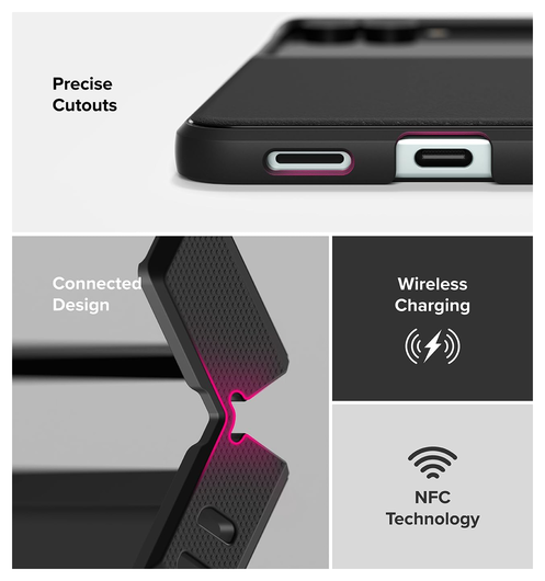 Ringke Onyx Samsung Galaxy Z Flip 7 Hoesje Flexibel TPU Back Cover Zwart afbeelding 6