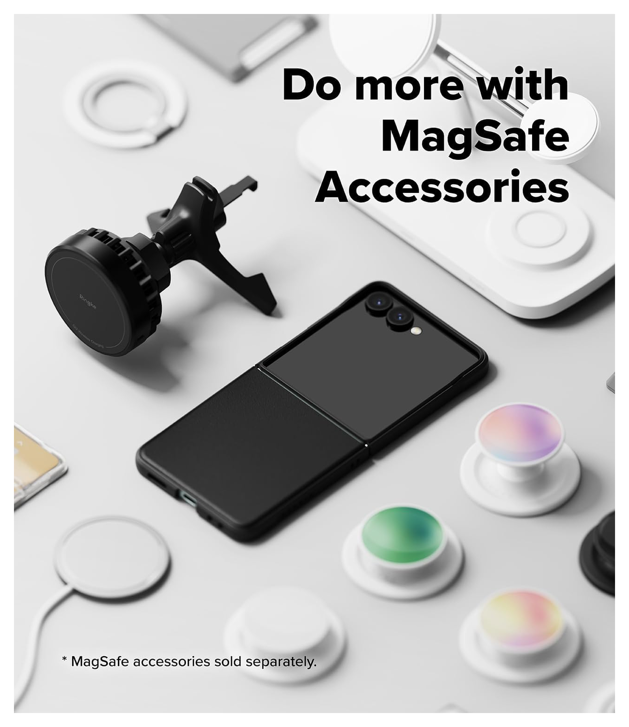 Ringke Onyx Magnetic Samsung Galaxy Z Flip 7 Hoesje MagSafe Zwart afbeelding 3