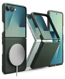 Ringke Onyx Magnetic Samsung Galaxy Z Flip 7 Hoesje MagSafe Groen afbeelding