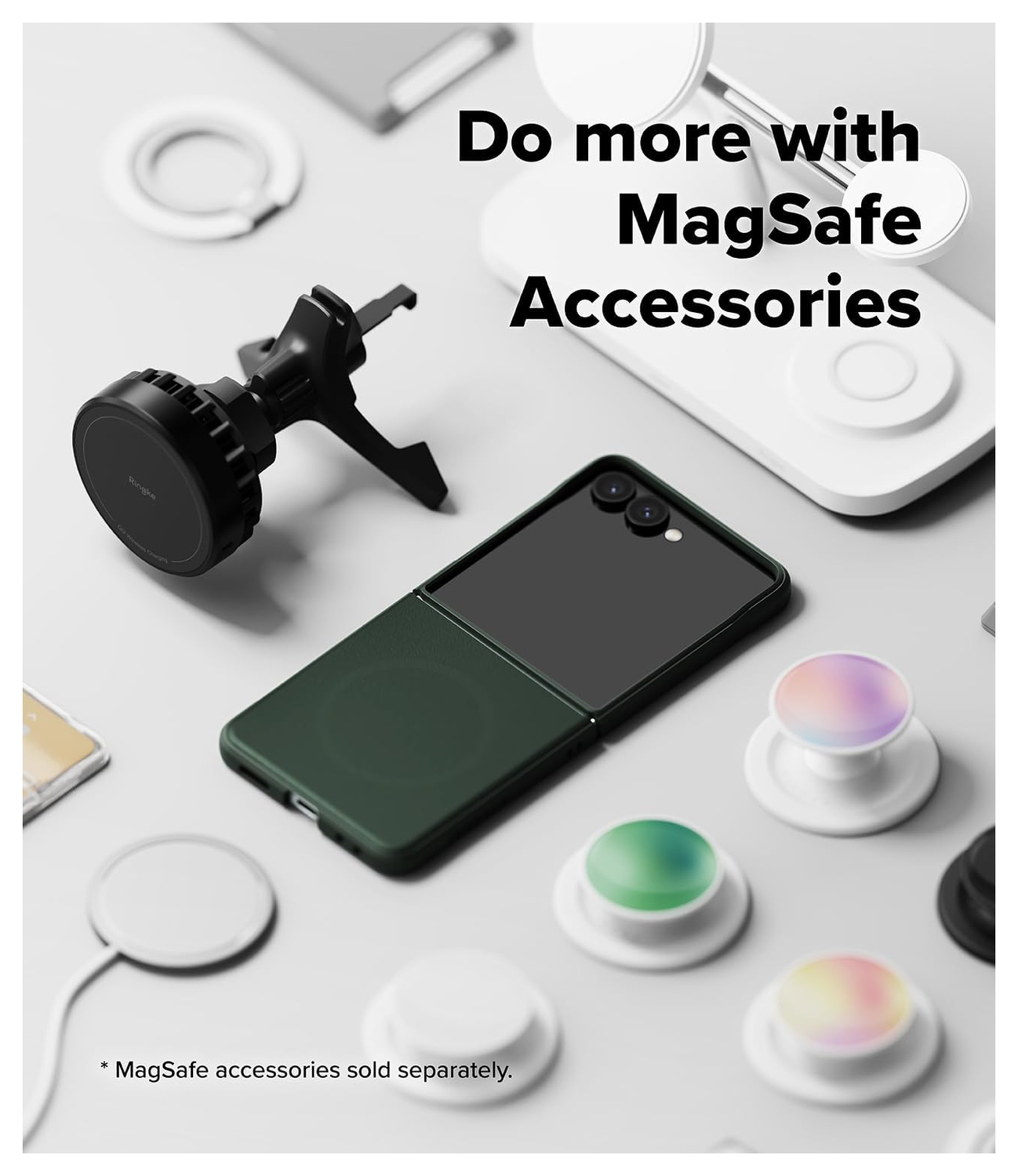 Ringke Onyx Magnetic Samsung Galaxy Z Flip 7 Hoesje MagSafe Groen afbeelding 8