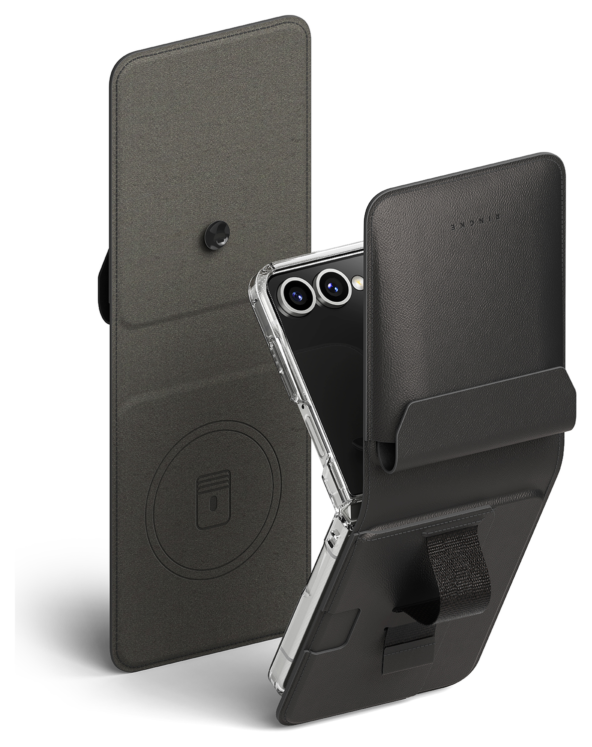 Ringke Folio Grip Wallet Magnetic Samsung Galaxy Z Flip 7 Hoesje Zwart afbeelding 1
