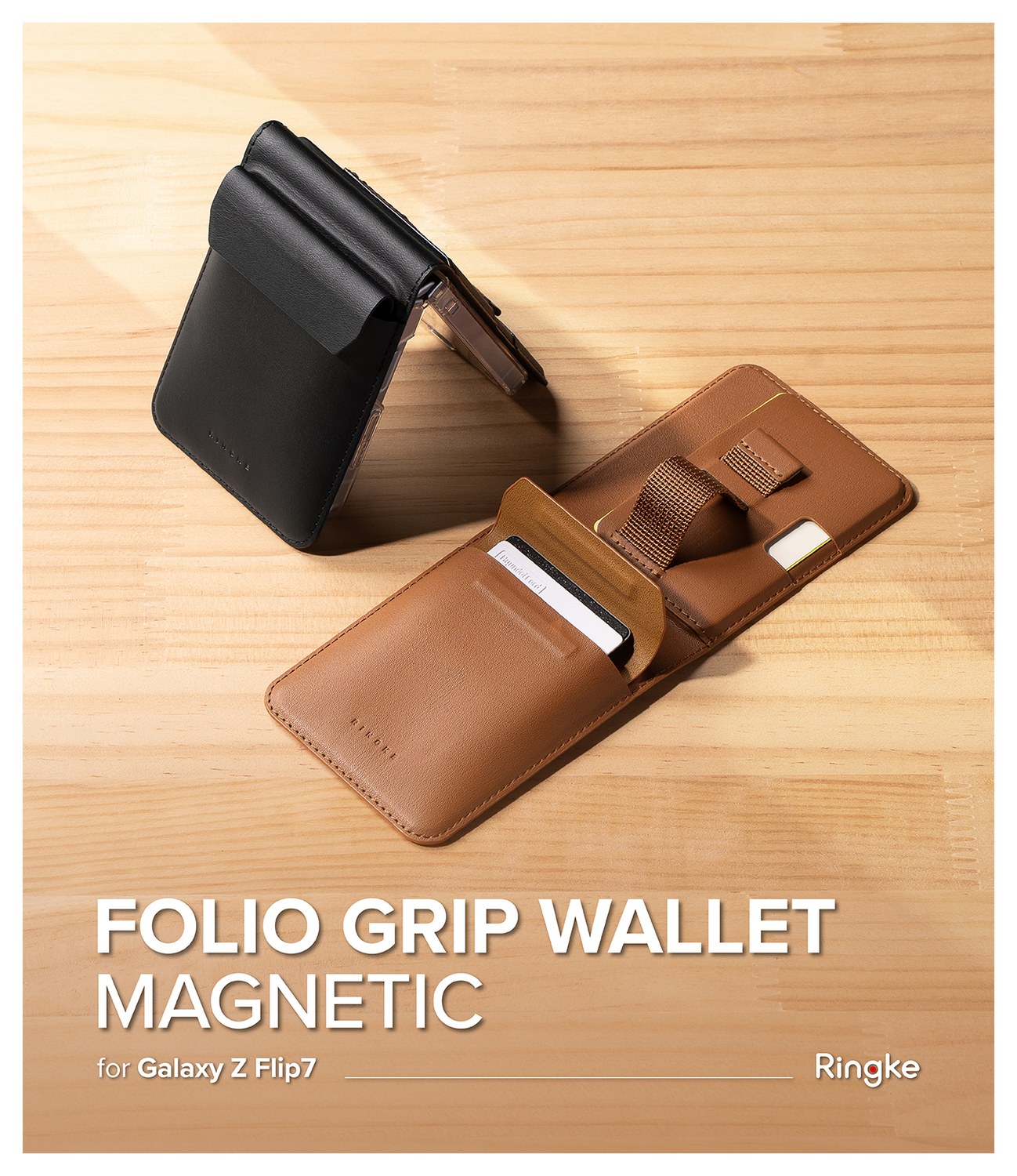 Ringke Folio Grip Wallet Magnetic Samsung Galaxy Z Flip 7 Hoesje Zwart afbeelding 7