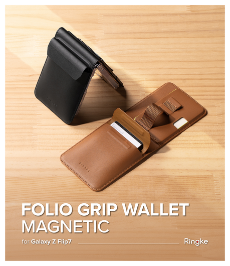 Ringke Folio Grip Wallet Magnetic Samsung Galaxy Z Flip 7 Hoesje Zwart afbeelding 7