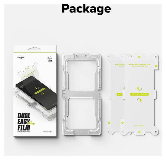Ringke Dual Easy Pro Film Samsung Galaxy Z Flip 7 Screen Protector Jig 2-Pack afbeelding 13