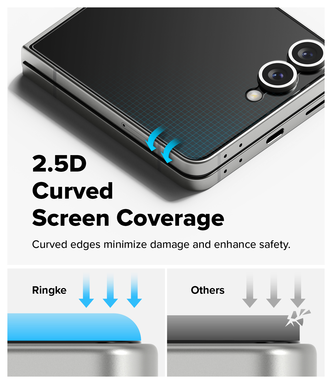 Ringke Cover Display Easy Slide Pro Samsung Z Flip 7 Screen Protector Jig 2-Pack afbeelding 10
