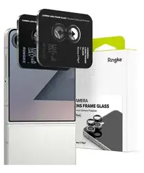 Ringke Frame Glass Samsung Galaxy Z Flip 7 Camera Protector Zwart (2-Pack) afbeelding