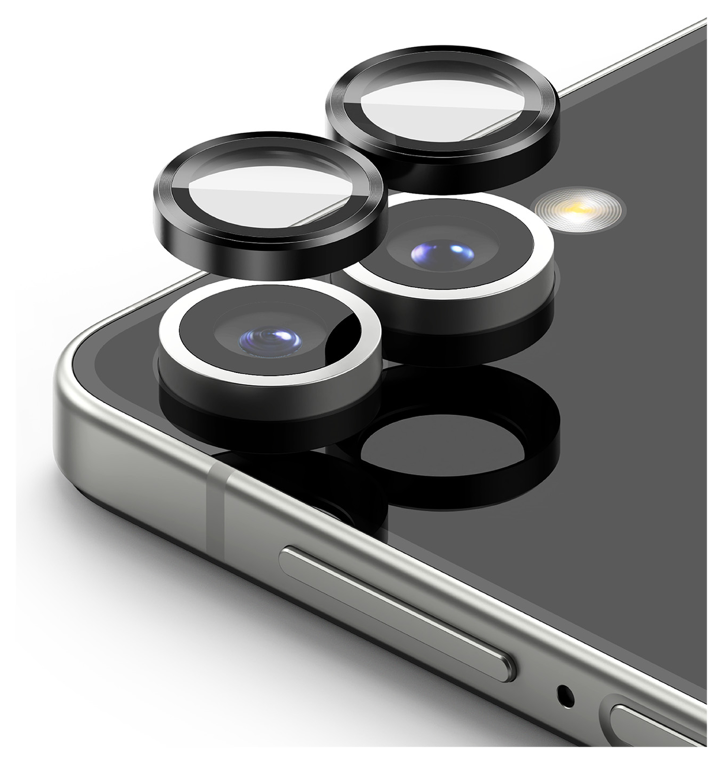Ringke Frame Glass Samsung Galaxy Z Flip 7 Camera Protector Zwart (2-Pack) afbeelding 11