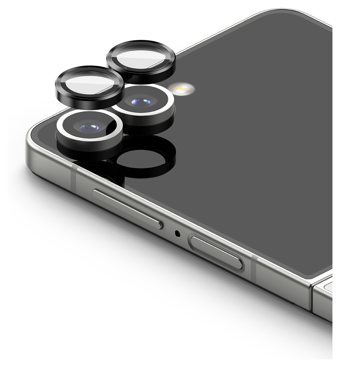 Ringke Frame Glass Samsung Galaxy Z Flip 7 Camera Protector Zwart (2-Pack) afbeelding 13