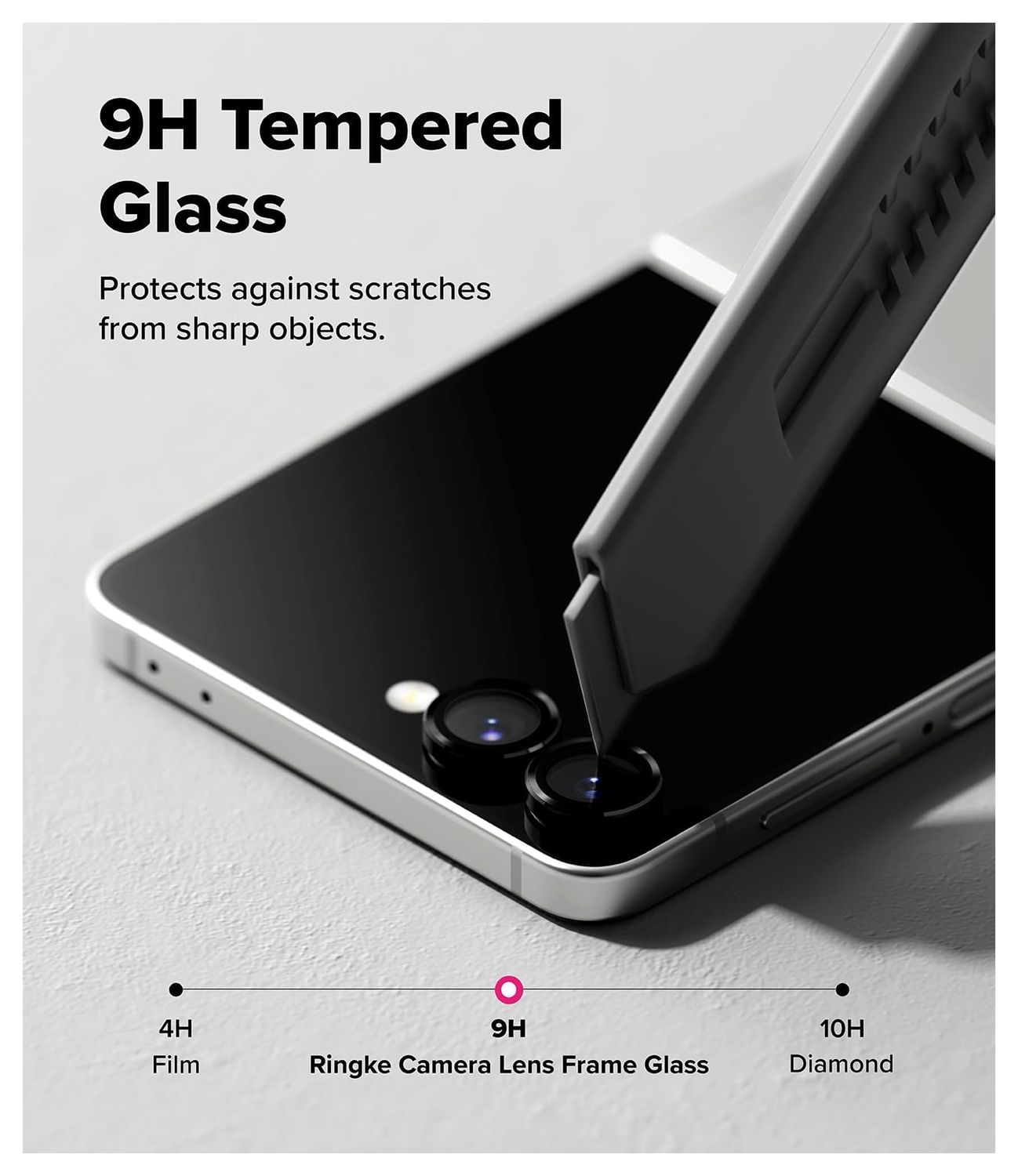 Ringke Frame Glass Samsung Galaxy Z Flip 7 Camera Protector Zwart (2-Pack) afbeelding 6
