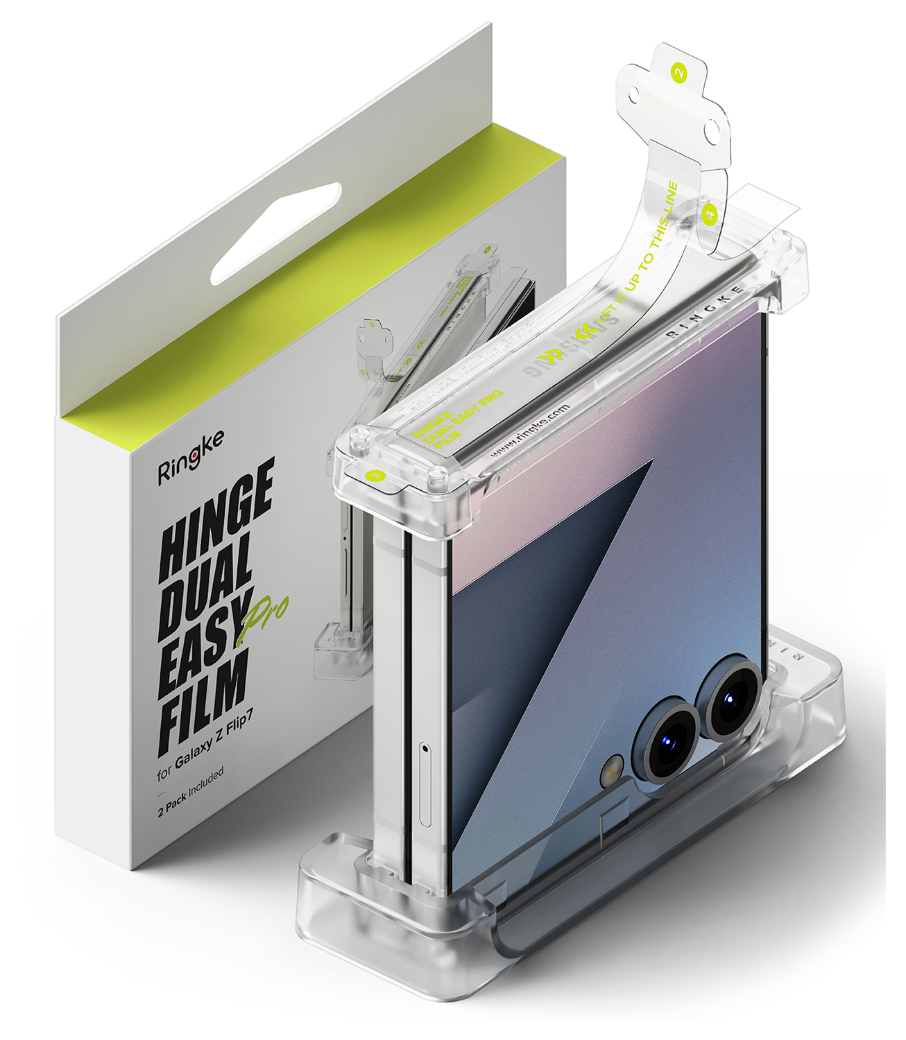Ringke Hinge Dual Easy Pro Film Samsung Galaxy Z Flip 7 Hinge Protector (2-Pack) afbeelding 1