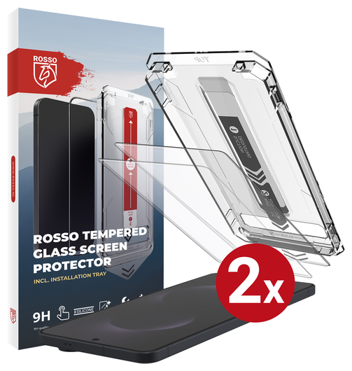 Rosso Samsung Galaxy S25 Edge Tempered Glass met Installatietray (2-Pack) afbeelding 11