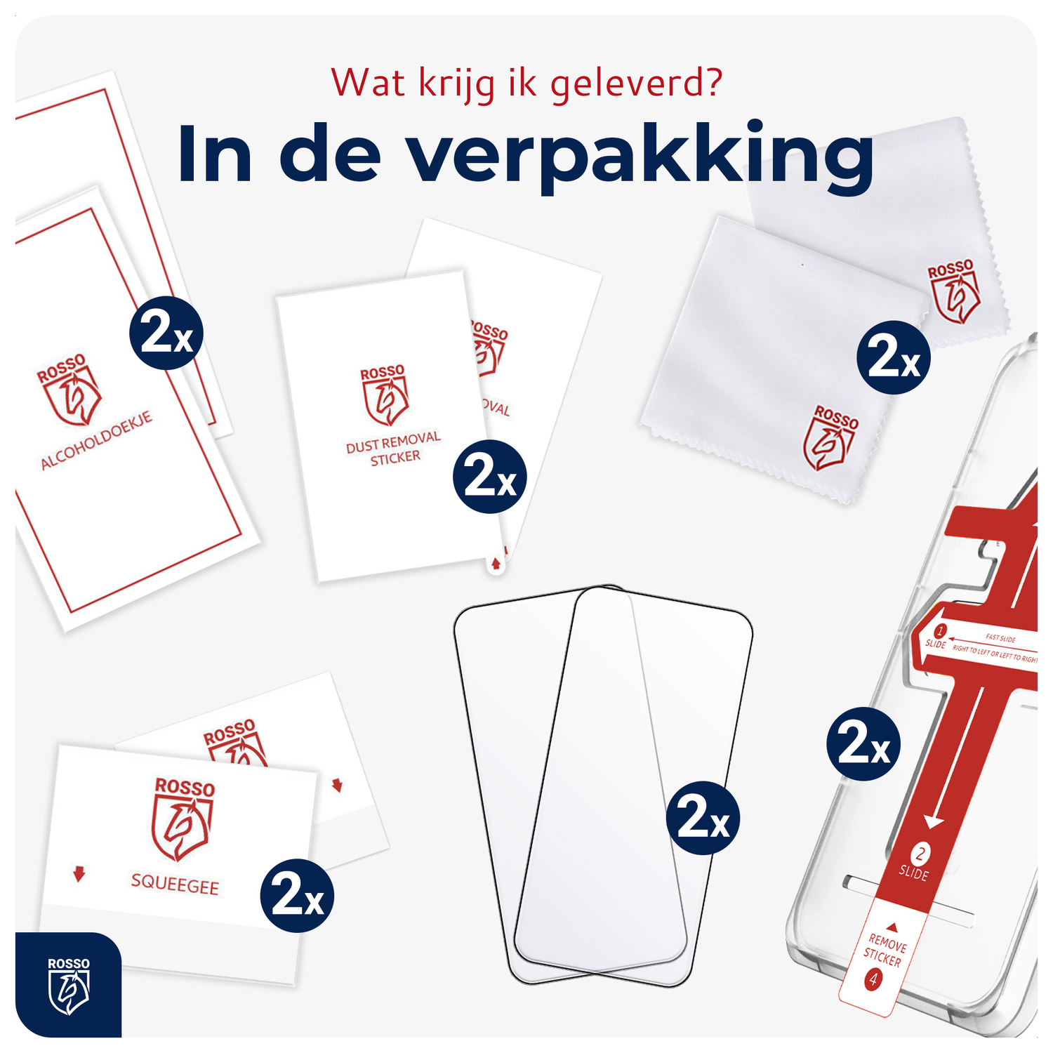 Rosso Apple iPhone 13 / 13 Pro Tempered Glass met Installatietray (2-Pack) afbeelding 10