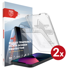 Rosso Apple iPhone 13 / 13 Pro Tempered Glass met Installatietray (2-Pack)