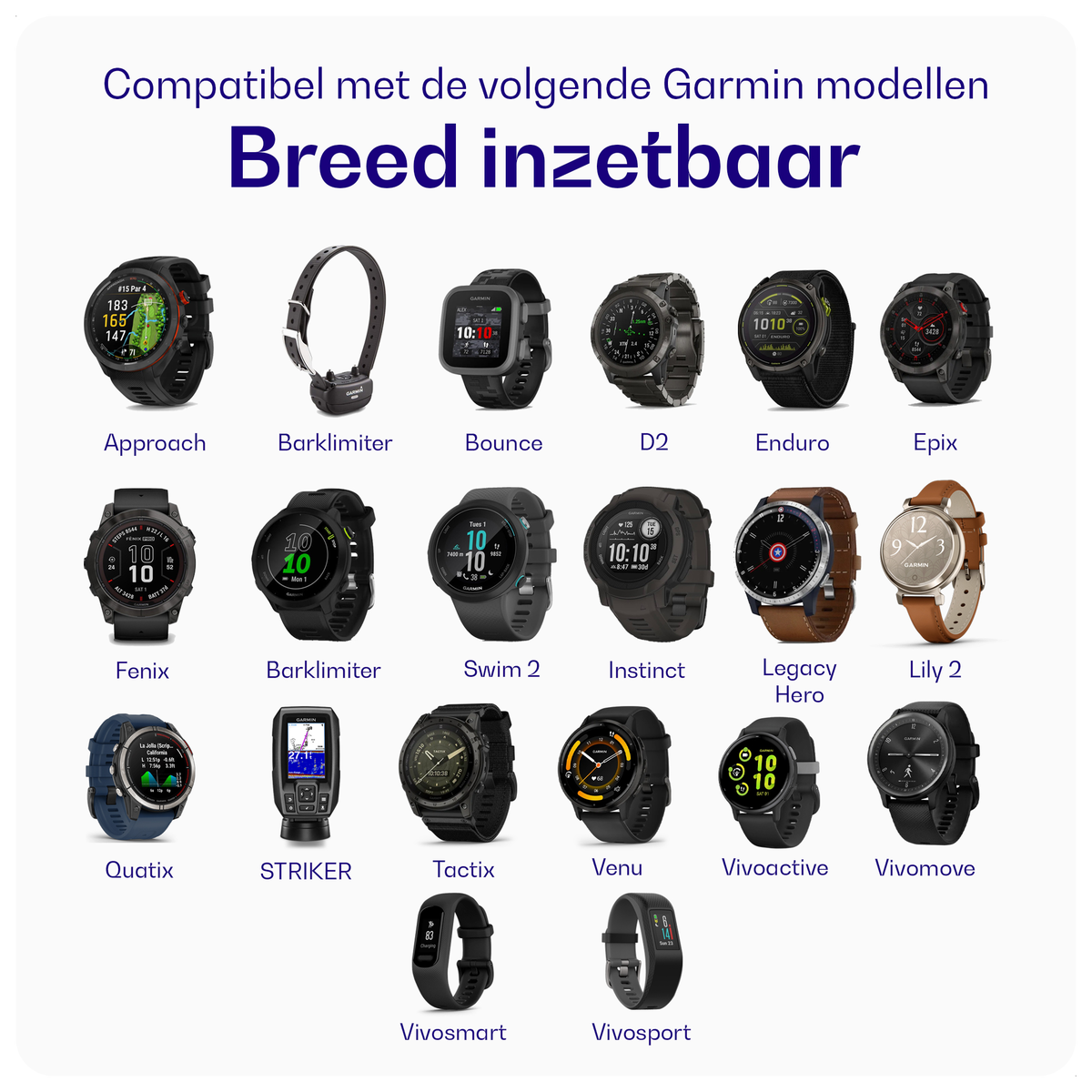 Buddi Power 25W Adapter met Garmin Watch Oplader 1M Zwart afbeelding 8