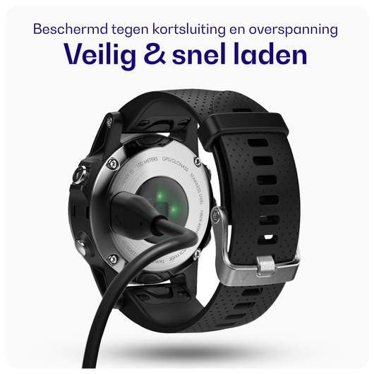 Buddi Power 25W Adapter met Garmin Watch Oplader 1M Zwart afbeelding 7