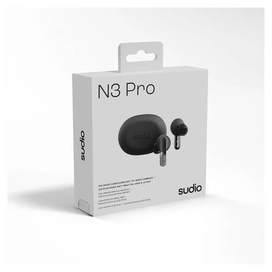 Sudio N3 Pro Draadloze Bluetooth Oordopjes met Active Noise Cancelling Zwart afbeelding 9