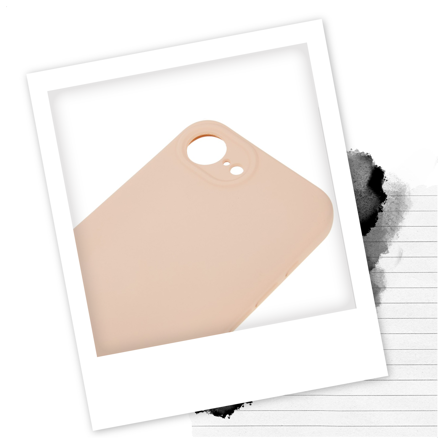 Apple iPhone 16e Hoesje met Koord en Camera Bescherming Back Cover Roze afbeelding 2
