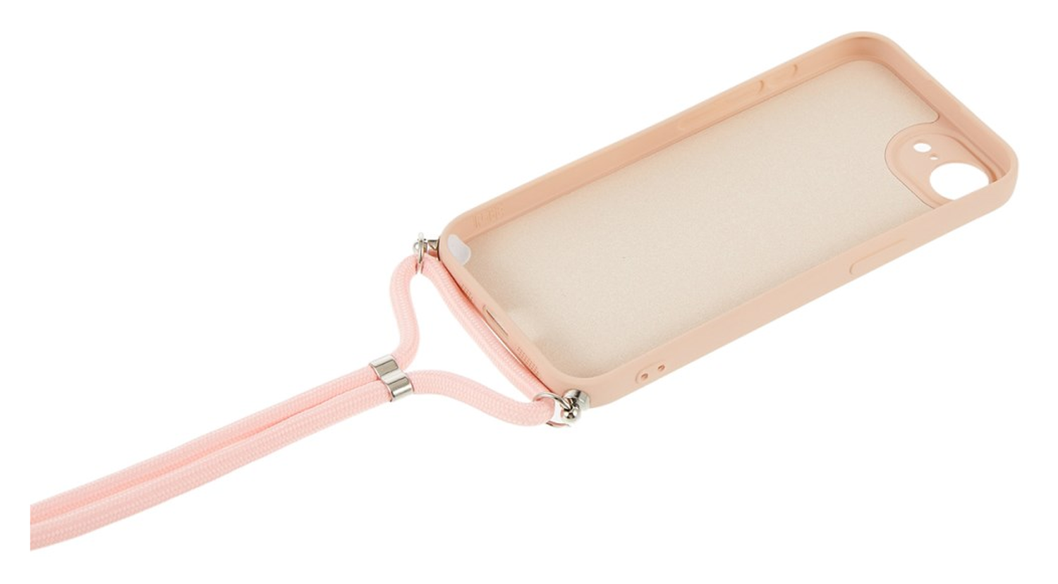 Apple iPhone 16e Hoesje met Koord en Camera Bescherming Back Cover Roze afbeelding 7