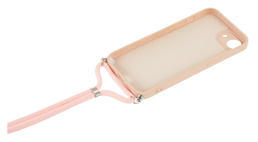Apple iPhone 16e Hoesje met Koord en Camera Bescherming Back Cover Roze afbeelding 7