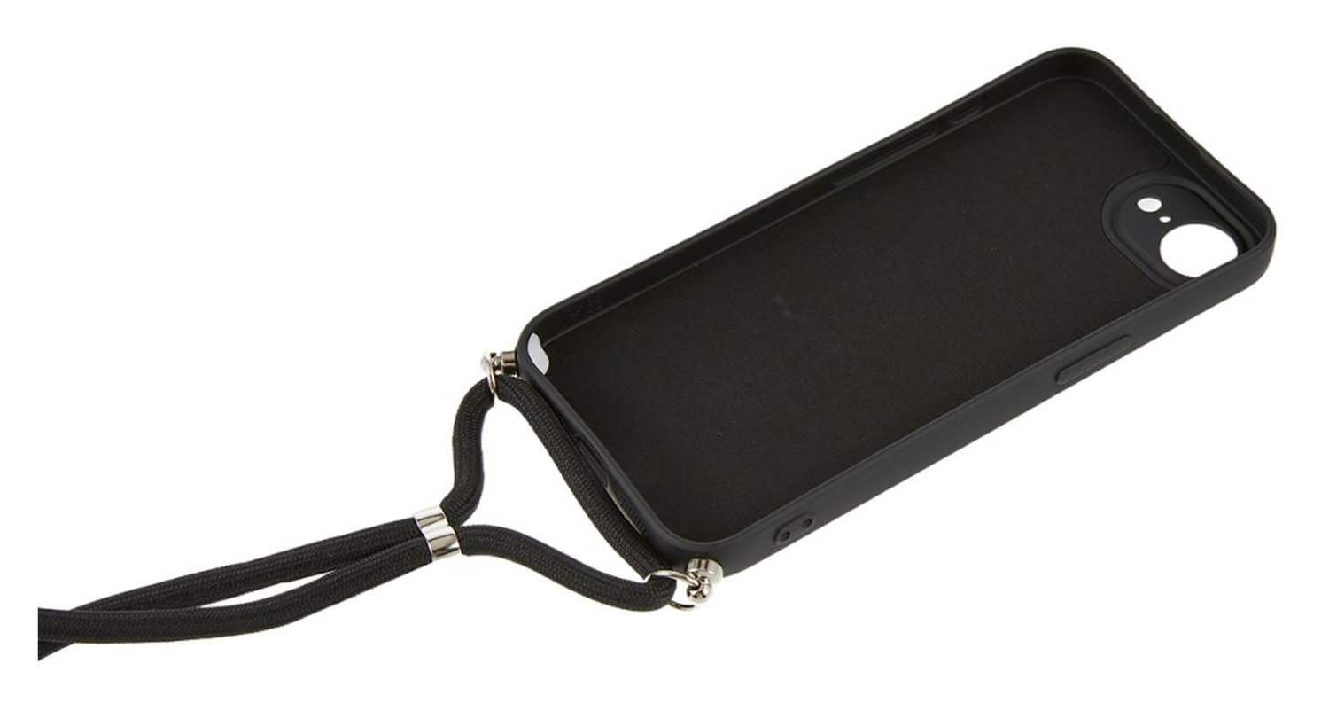 Apple iPhone 16e Hoesje met Koord en Camera Bescherming Back Cover Zwart afbeelding 7