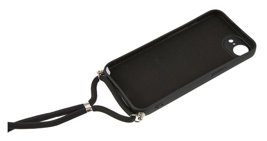 Apple iPhone 16e Hoesje met Koord en Camera Bescherming Back Cover Zwart afbeelding 7