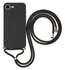 Apple iPhone 16e Hoesje met Koord en Camera Bescherming Back Cover Zwart