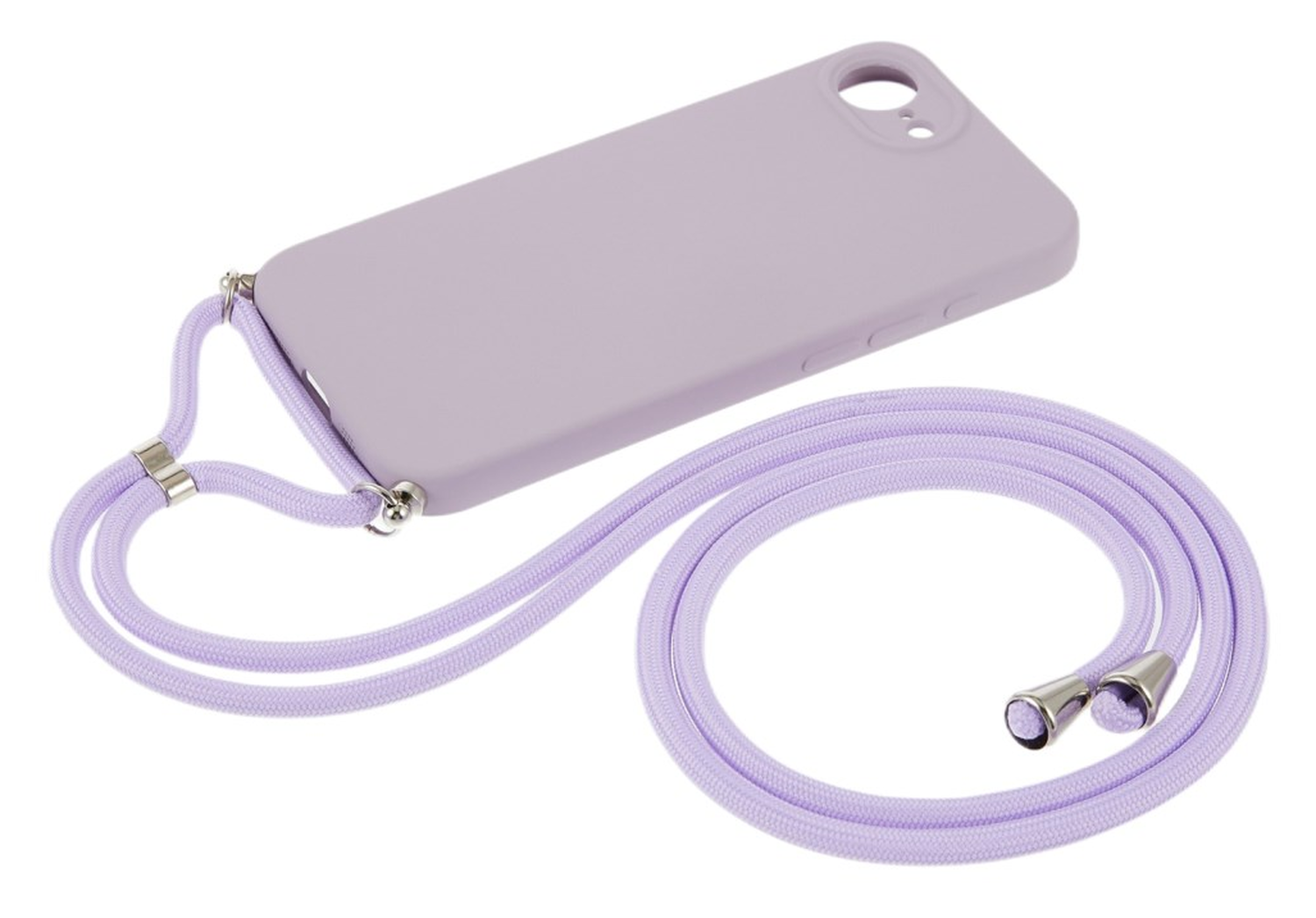 Apple iPhone 16e Hoesje met Koord en Camera Bescherming Back Cover Paars afbeelding 6