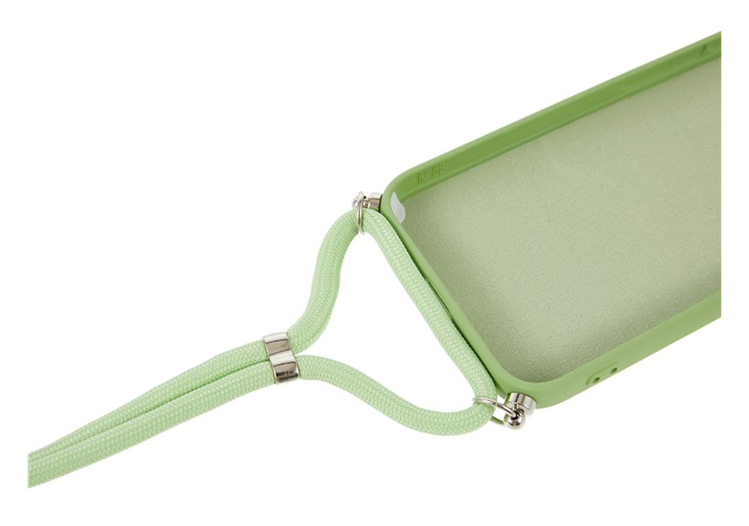 Apple iPhone 16e Hoesje met Koord en Camera Bescherming Back Cover Matcha Groen afbeelding 8