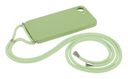 Apple iPhone 16e Hoesje met Koord en Camera Bescherming Back Cover Matcha Groen afbeelding 6