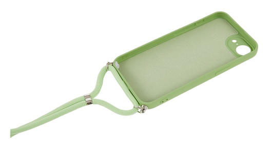 Apple iPhone 16e Hoesje met Koord en Camera Bescherming Back Cover Matcha Groen afbeelding 7