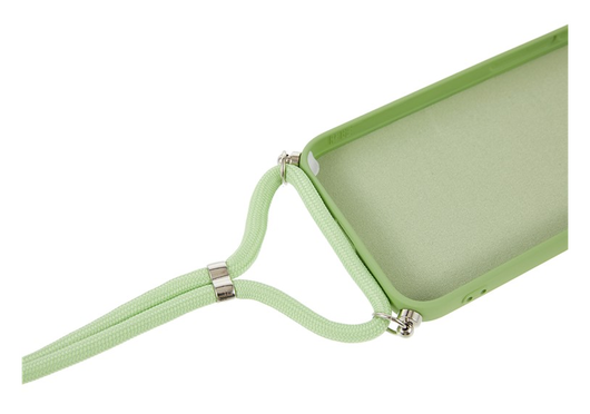 Apple iPhone 16e Hoesje met Koord en Camera Bescherming Back Cover Matcha Groen afbeelding 8