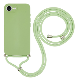 Apple iPhone 16e Hoesje met Koord en Camera Bescherming Back Cover Matcha Groen afbeelding