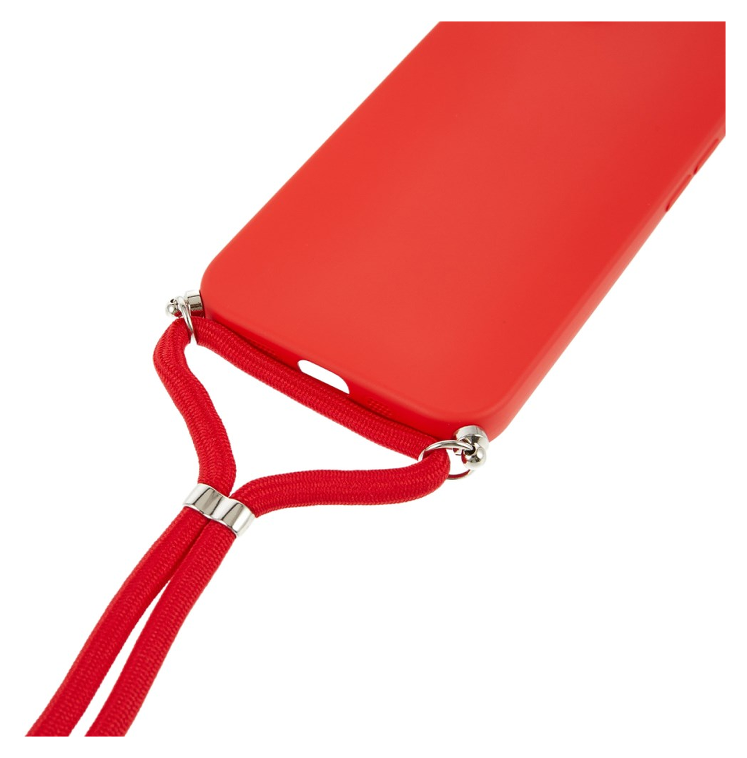 Apple iPhone 16e Hoesje met Koord en Camera Bescherming Back Cover Rood afbeelding 9