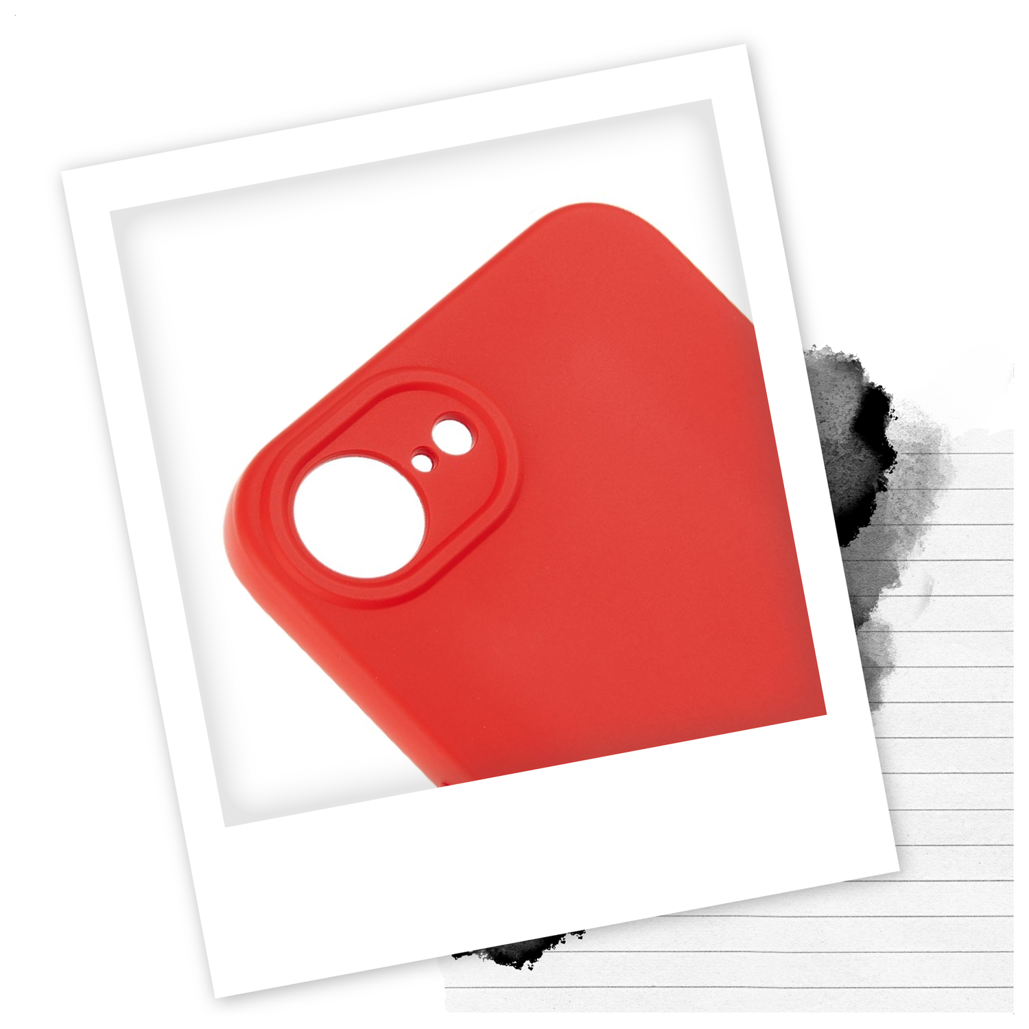 Apple iPhone 16e Hoesje met Koord en Camera Bescherming Back Cover Rood afbeelding 2