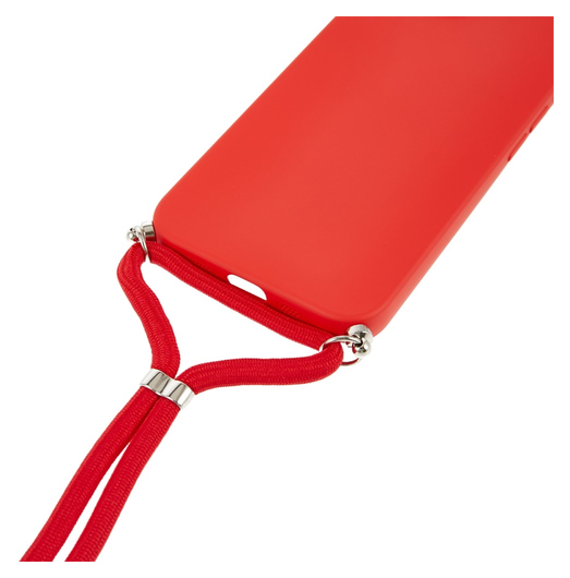 Apple iPhone 16e Hoesje met Koord en Camera Bescherming Back Cover Rood afbeelding 9