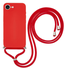 Apple iPhone 16e Hoesje met Koord en Camera Bescherming Back Cover Rood