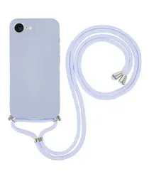 Apple iPhone 16e Hoesje met Koord en Camera Bescherming Back Cover Lichtpaars afbeelding