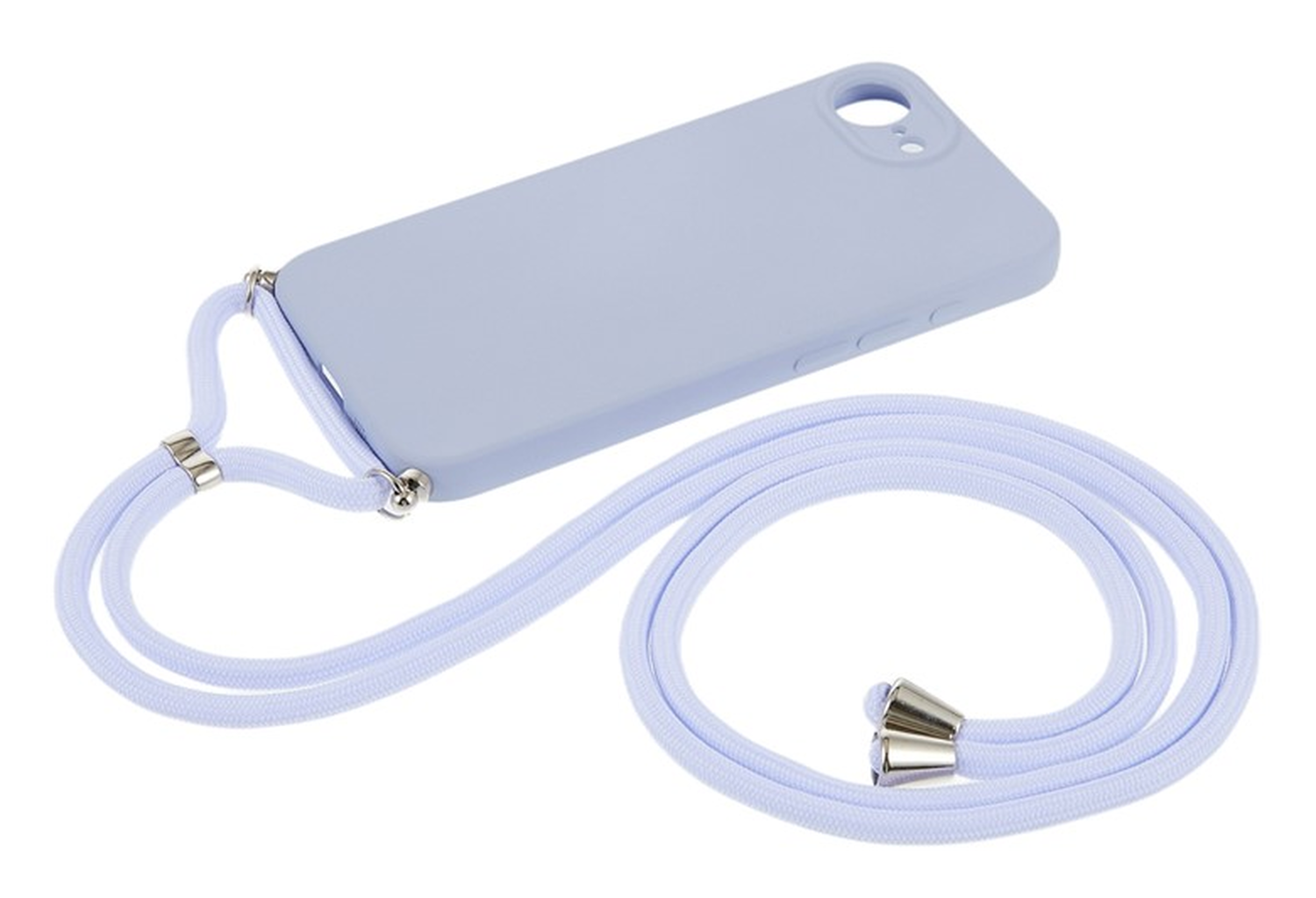 Apple iPhone 16e Hoesje met Koord en Camera Bescherming Back Cover Lichtpaars afbeelding 6