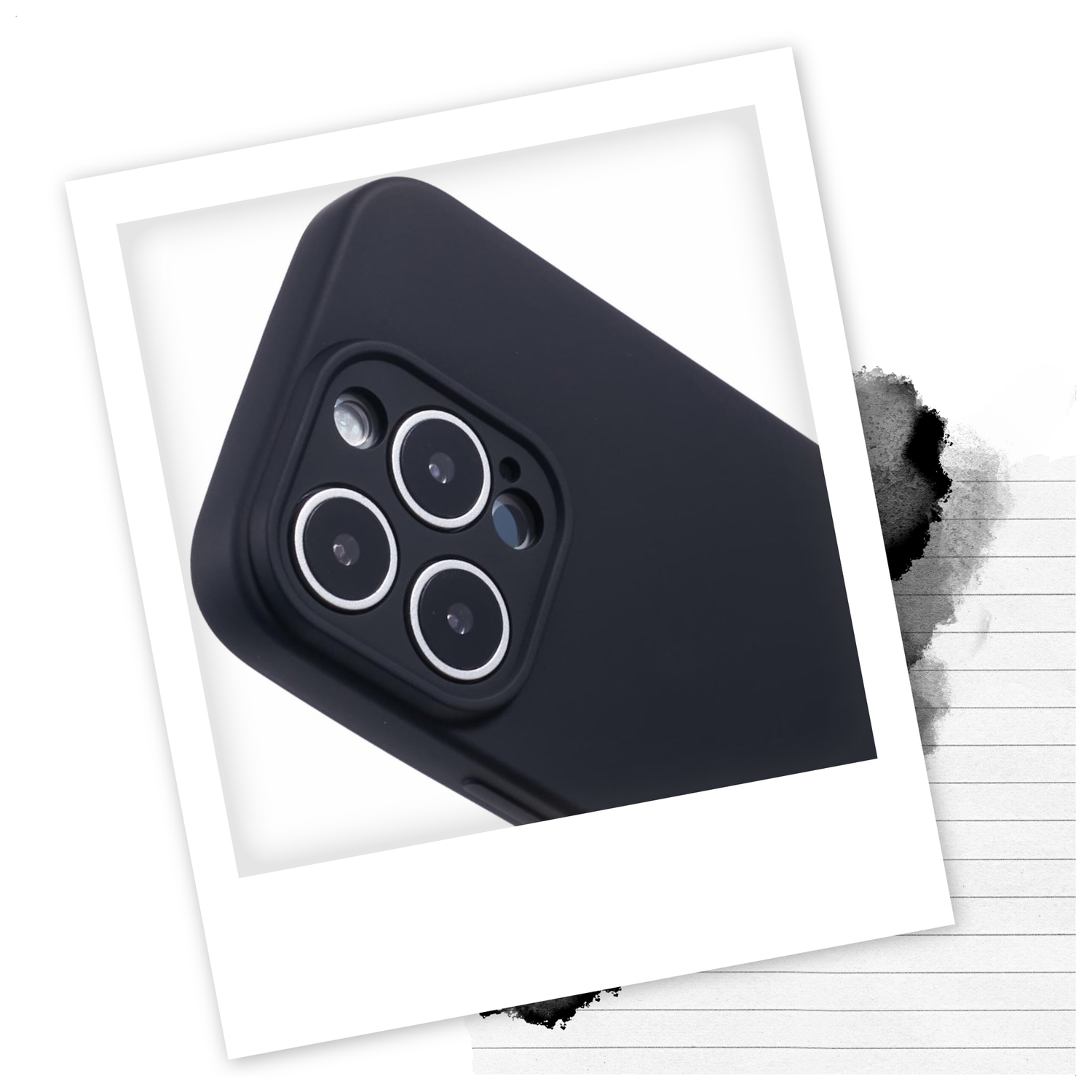 iPhone 16 Pro Max Hoesje met Koord en Camera Bescherming Back Cover Zwart afbeelding 2