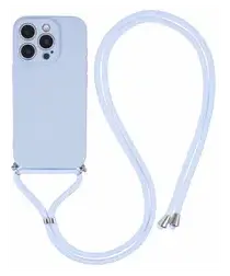 iPhone 16 Pro Max Hoesje met Koord en Camera Bescherming Back Cover Lichtpaars afbeelding
