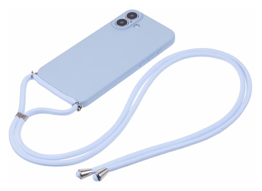 iPhone 16 Plus Hoesje met Koord en Camera Bescherming Back Cover Lichtpaars afbeelding 6