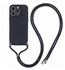 Apple iPhone 16 Pro Hoesje met Koord en Camera Bescherming Back Cover Zwart