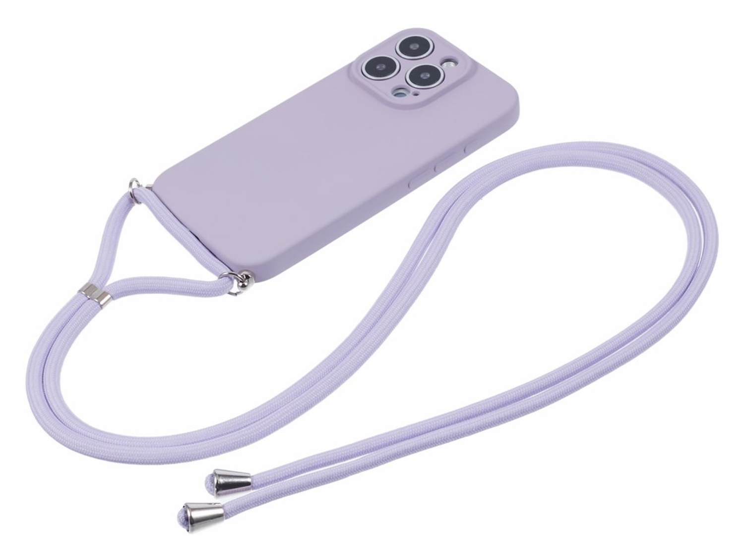 Apple iPhone 16 Pro Hoesje met Koord en Camera Bescherming Back Cover Paars afbeelding 6
