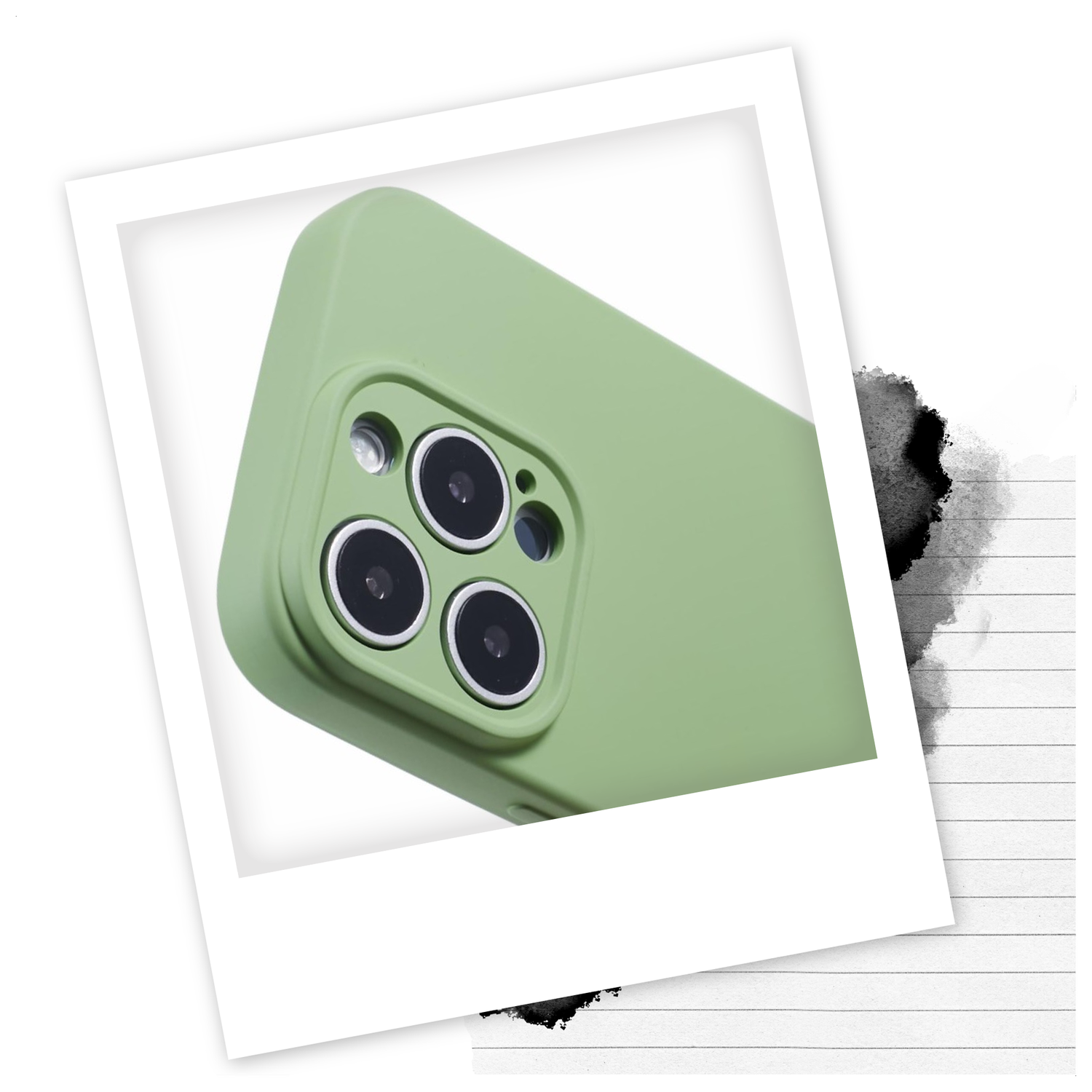 Apple iPhone 16 Pro Hoesje met Koord en Camera Bescherming Back Cover Matcha afbeelding 2