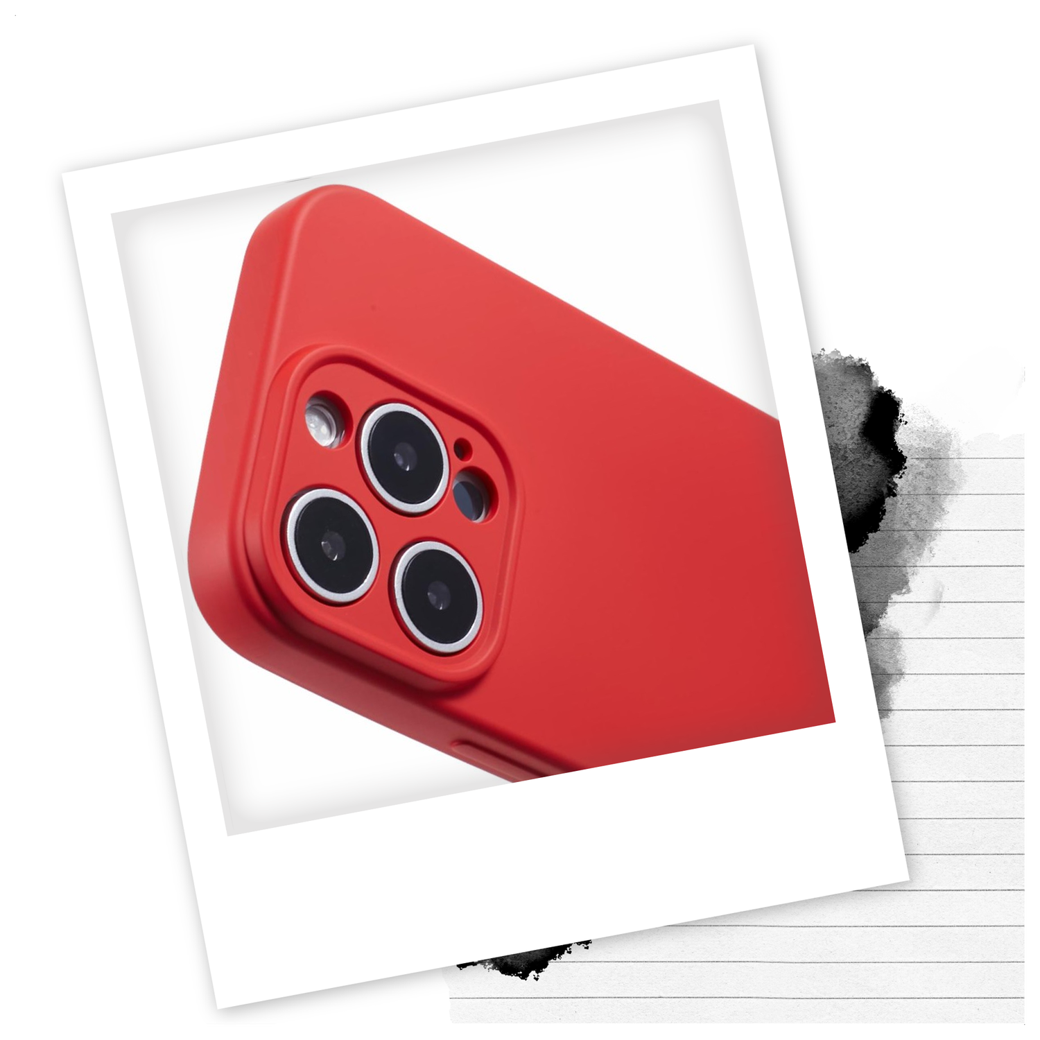 Apple iPhone 16 Pro Hoesje met Koord en Camera Bescherming Back Cover Rood afbeelding 2