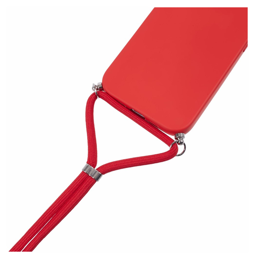 Apple iPhone 16 Pro Hoesje met Koord en Camera Bescherming Back Cover Rood afbeelding 9