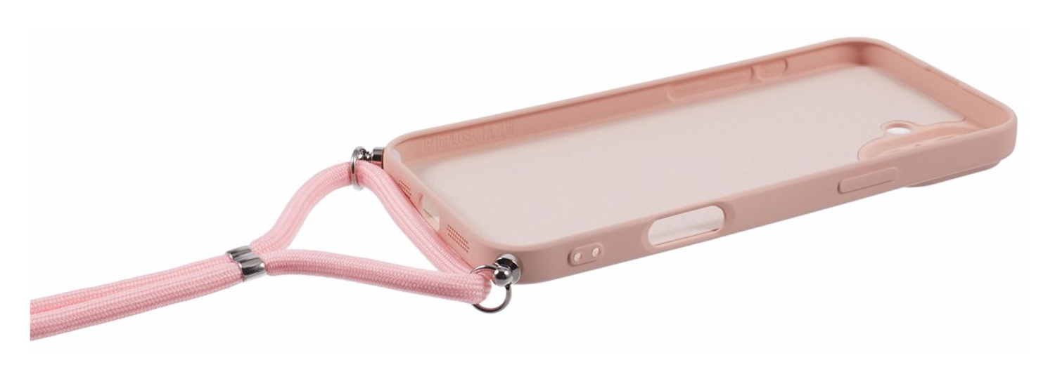 Apple iPhone 16 Hoesje met Koord en Camera Bescherming Back Cover Roze afbeelding 7